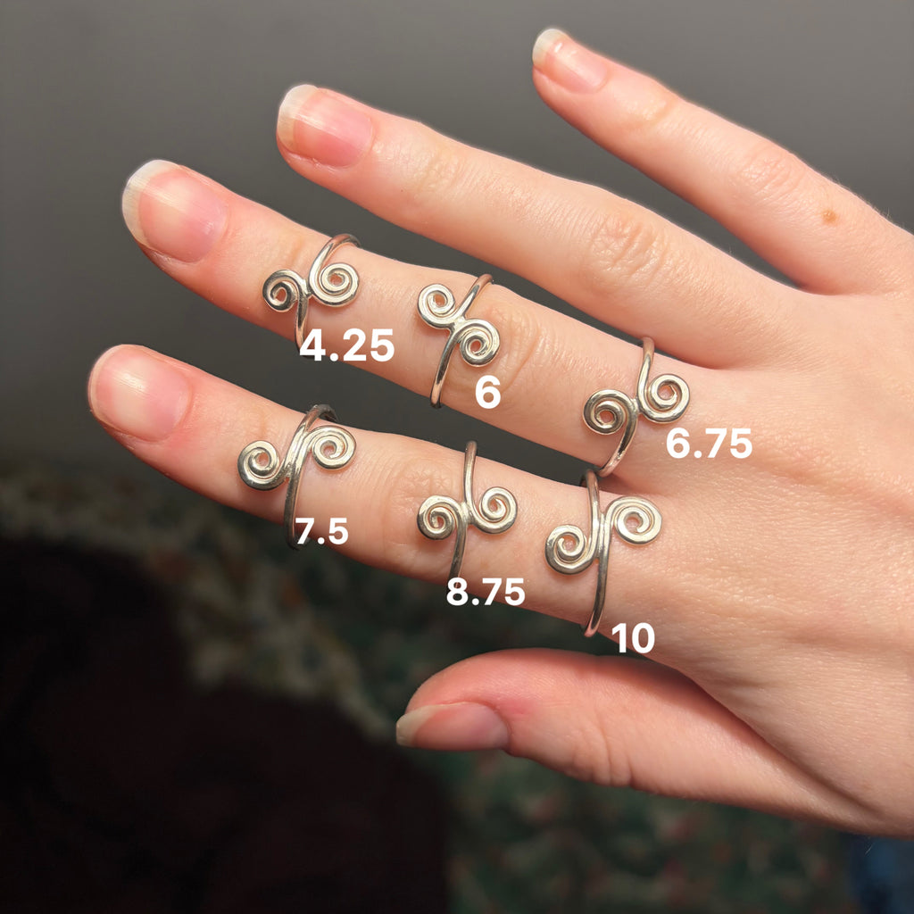 Wrought Iron Spiral Rings | Assorted Sizes