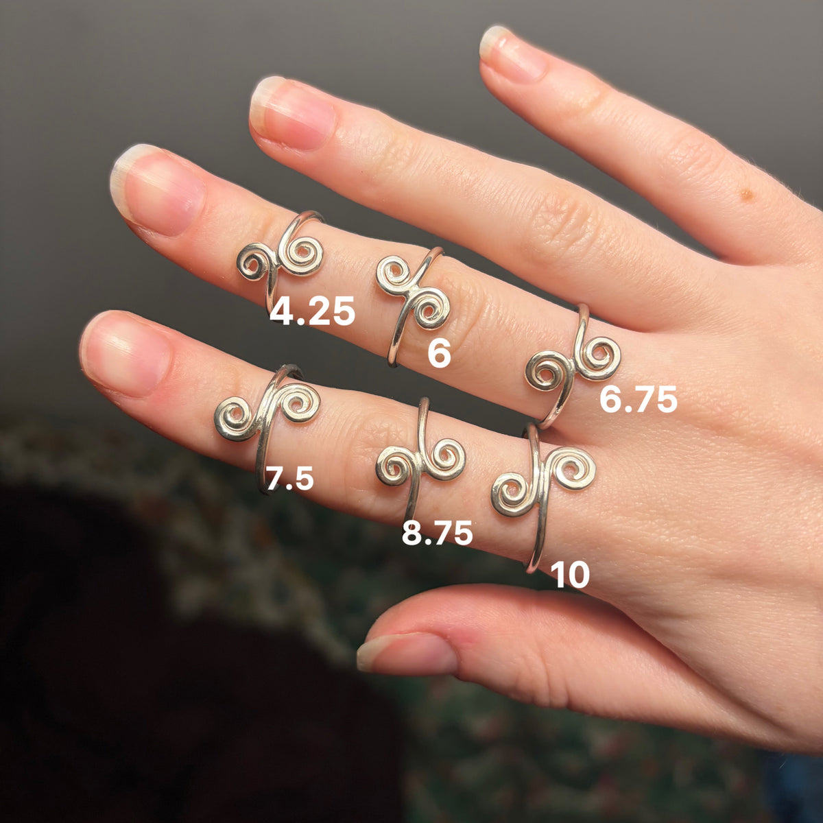 Wrought Iron Spiral Rings | Assorted Sizes