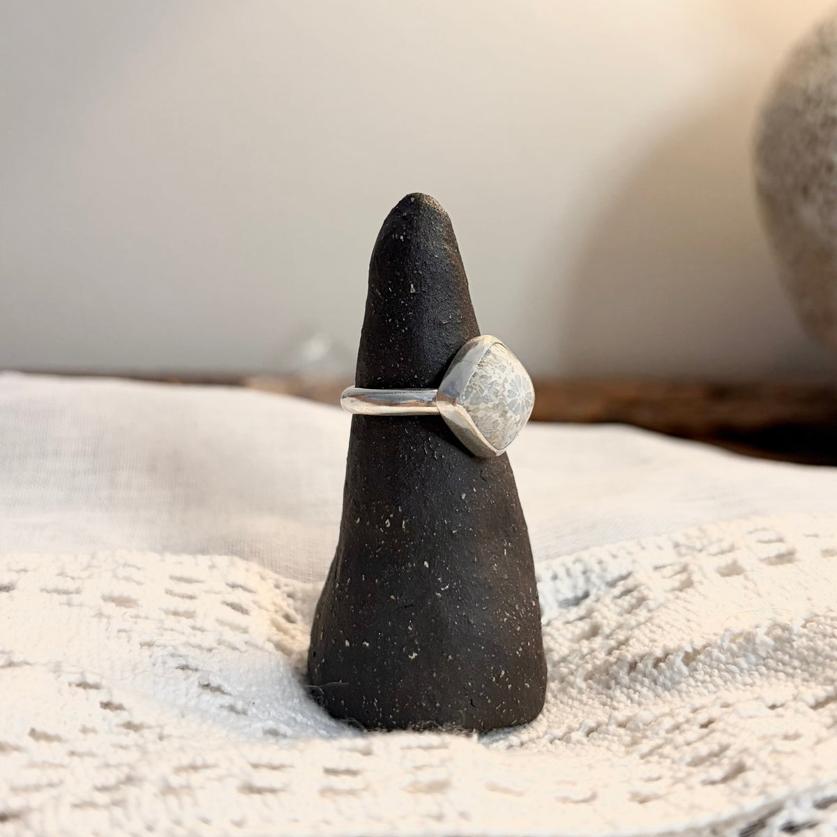 Fossil Coral Ring | Size 5.5 / Size K 1/2