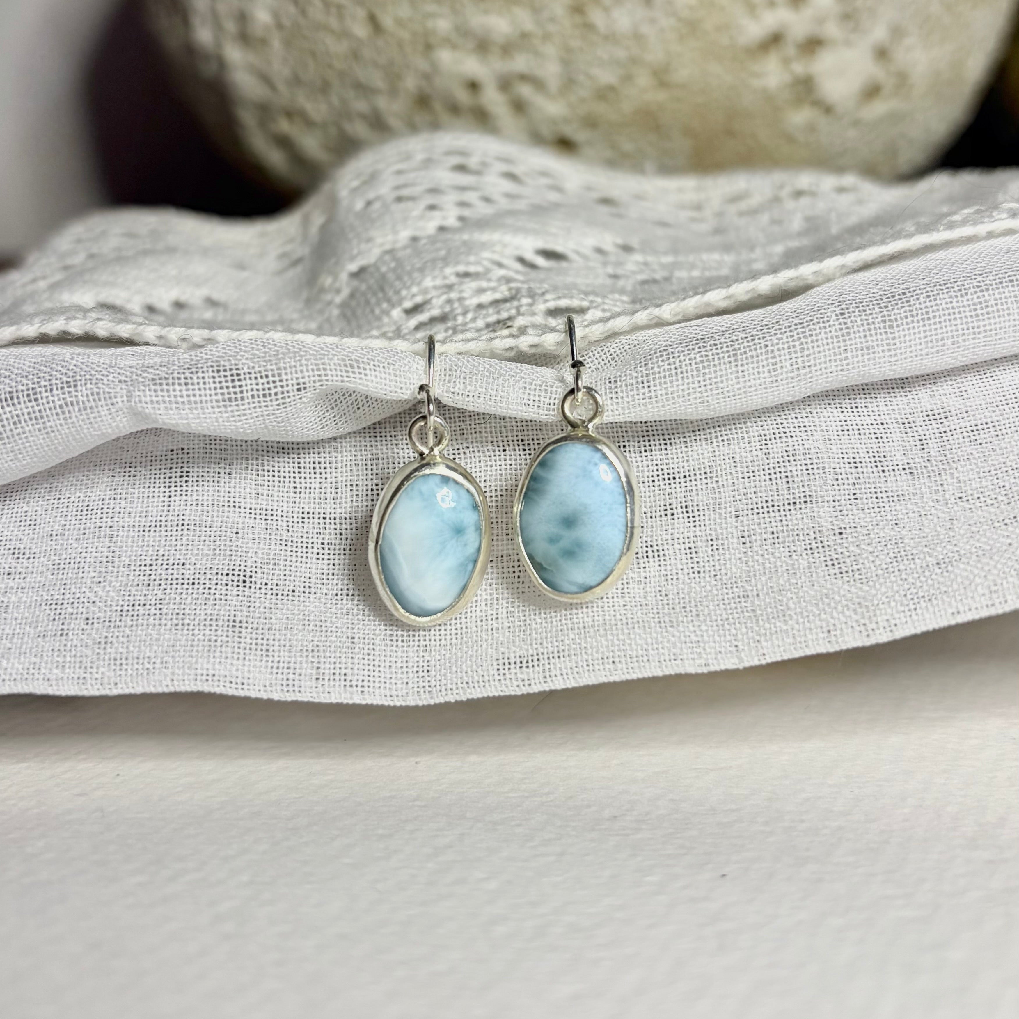 Larimar Dangle Earrings