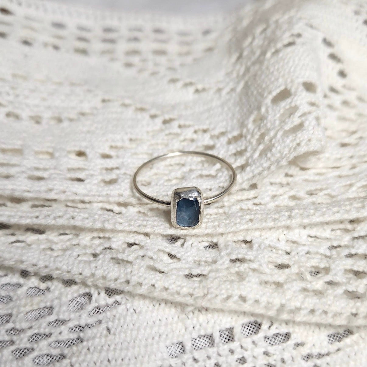 Kyanite Dainty Ring | Size 8.5 / Size Q 1/2