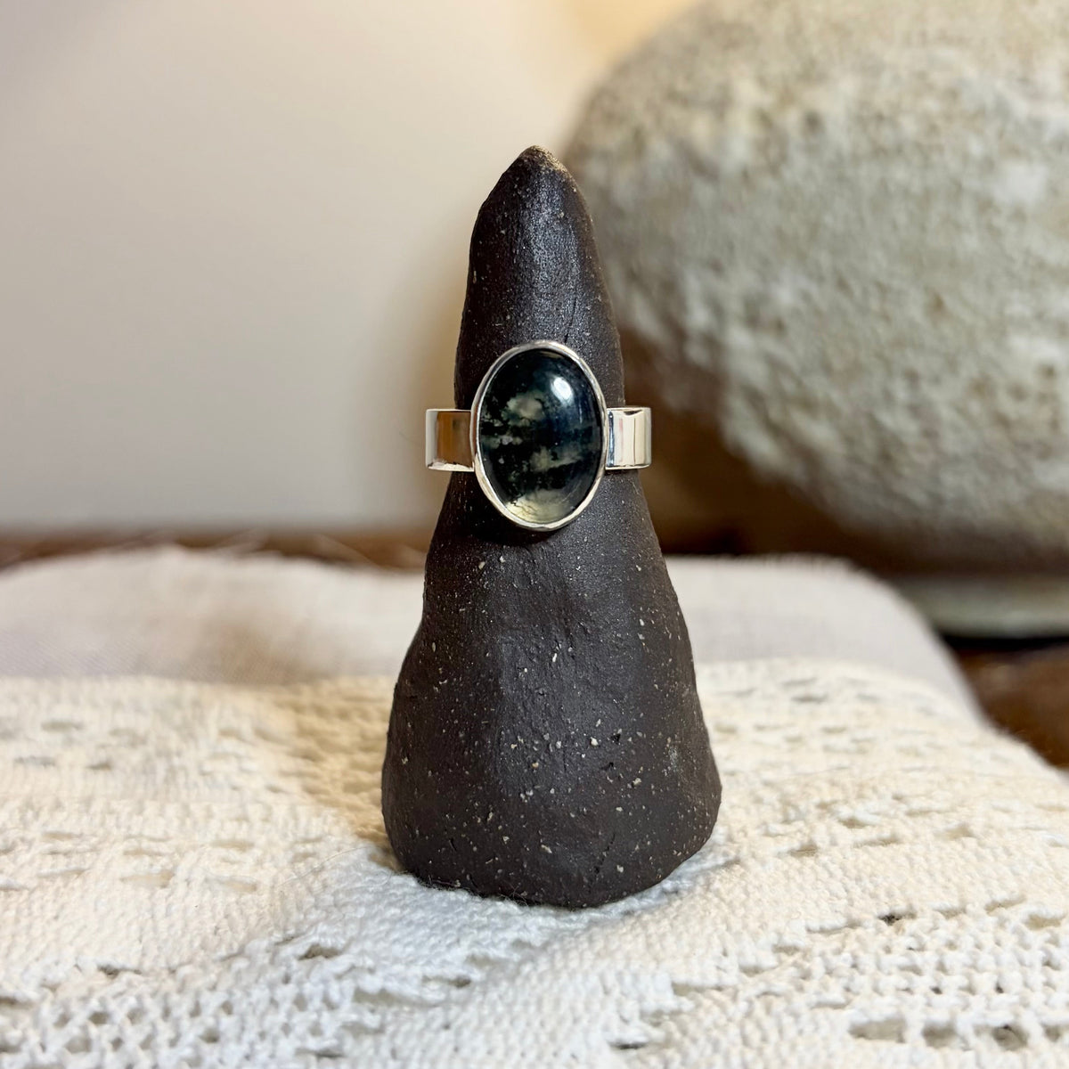 Moss Agate Ring | Size 6 / Size L 1/2