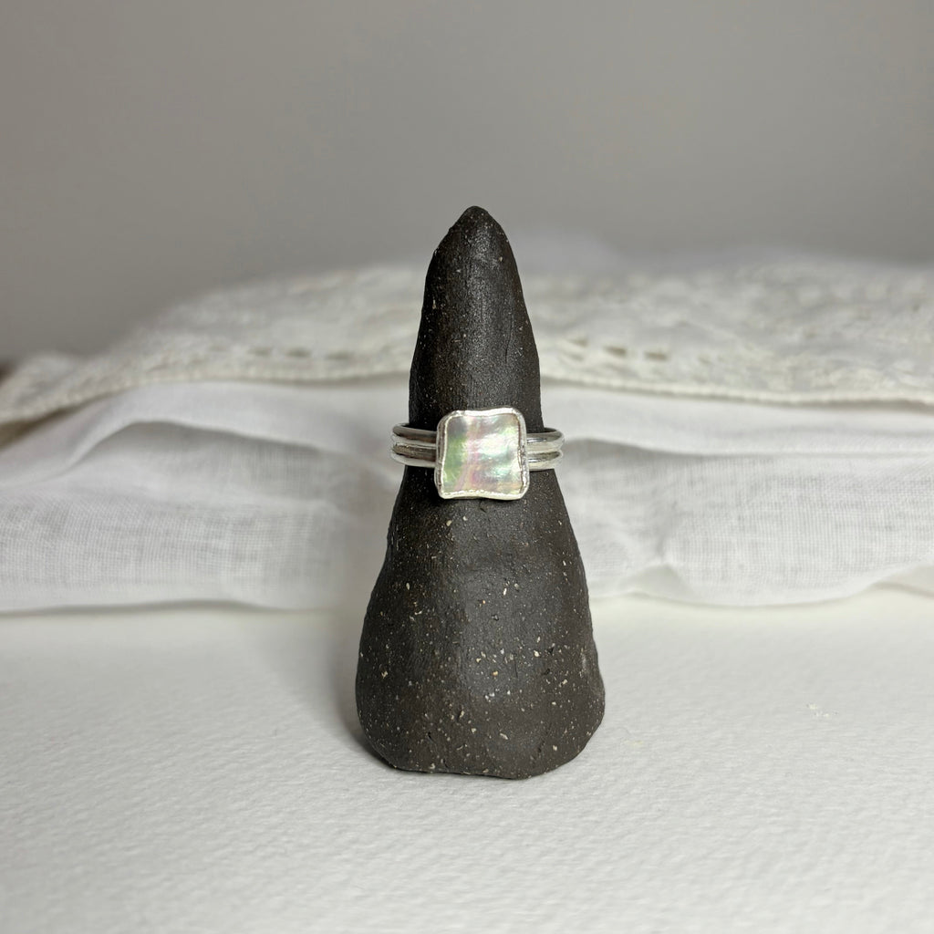 Abalone Shell Ring | Size 7 / Size N 1/2