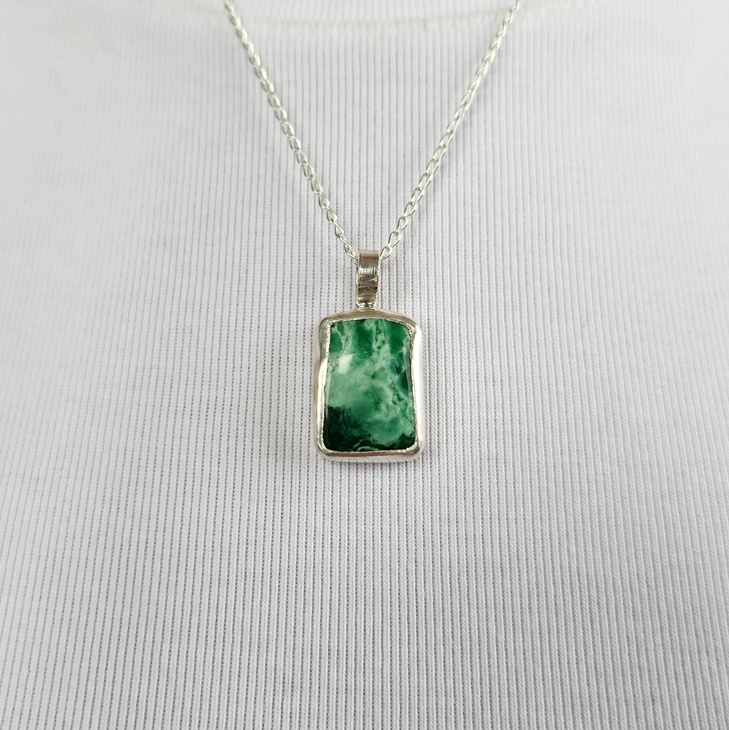 Green Variscite Necklace Pendant