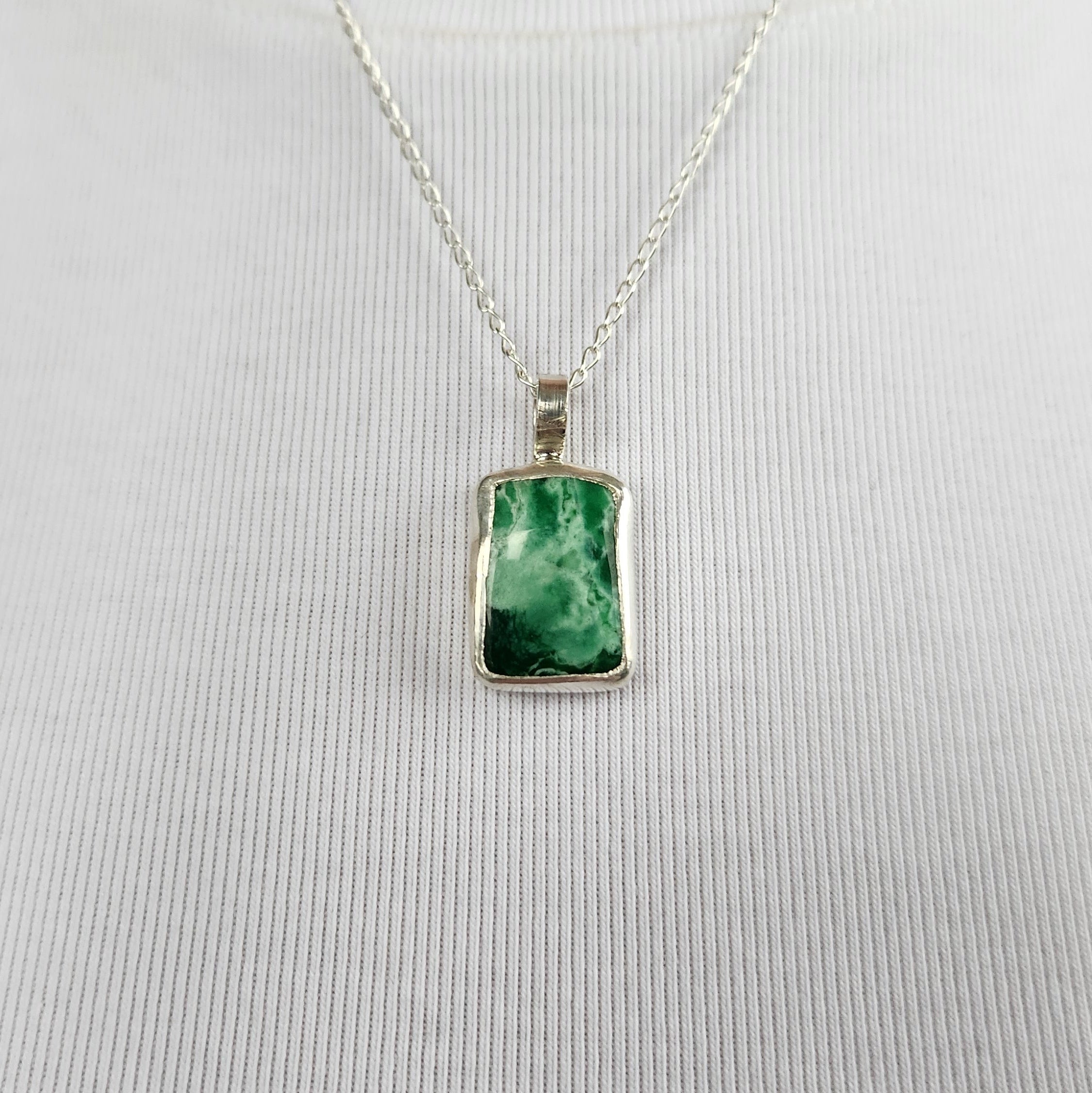 Green Variscite Necklace Pendant