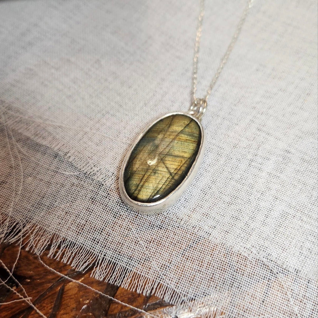 Labradorite Statement Necklace Pendant