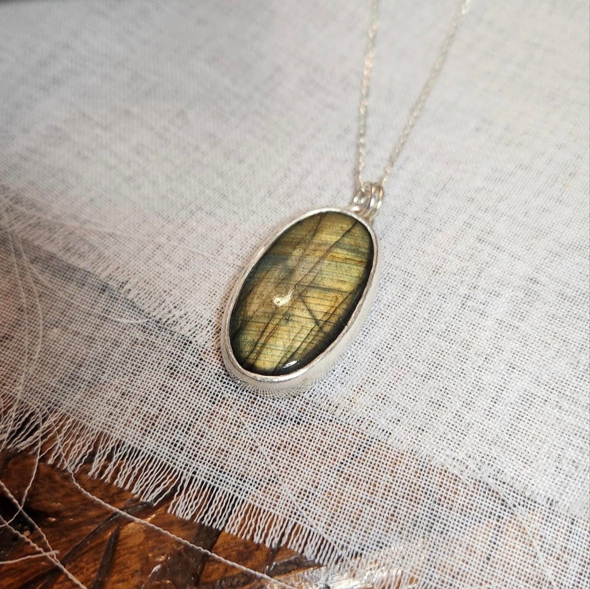 Labradorite Statement Necklace Pendant