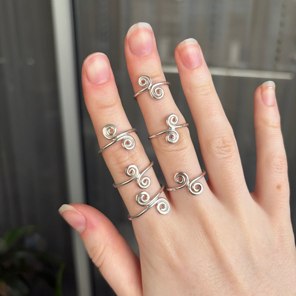 Wrought Iron Spiral Rings | Assorted Sizes