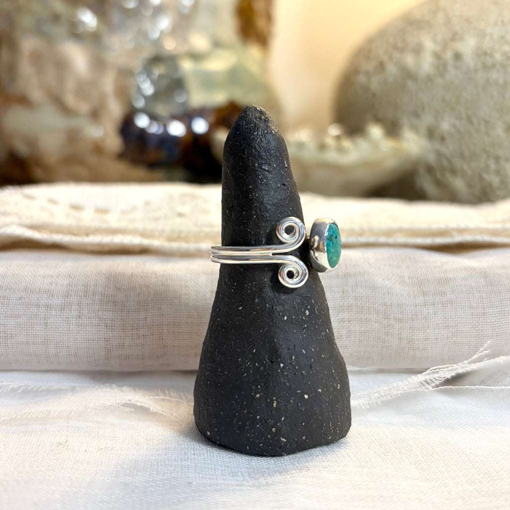 Turquoise Adjustable Ring | Approx Size 6 - 8 / Size L 1/2 - P 1/2