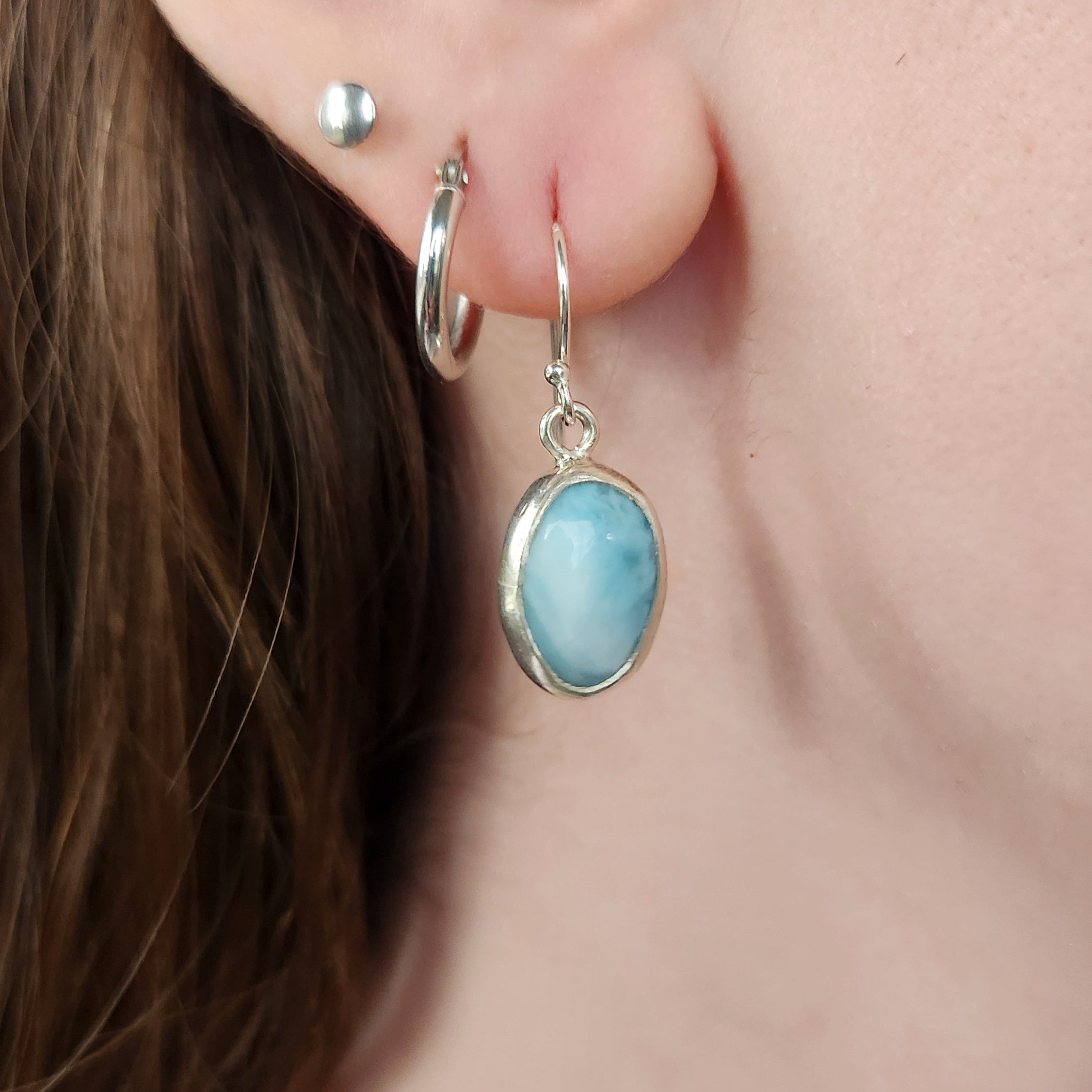 Larimar Dangle Earrings