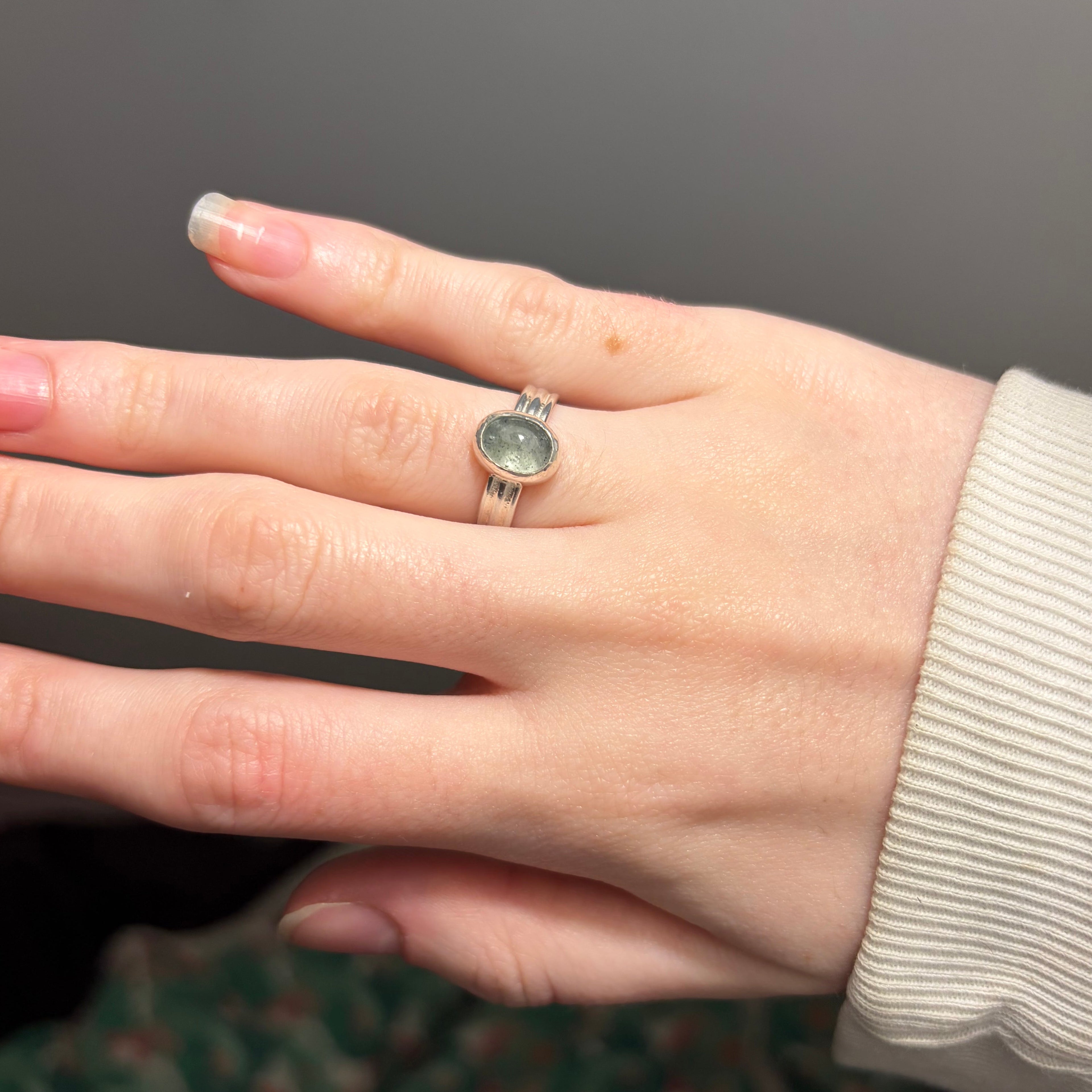 Moss Aquamarine Ring | Size 5.25 / Size K
