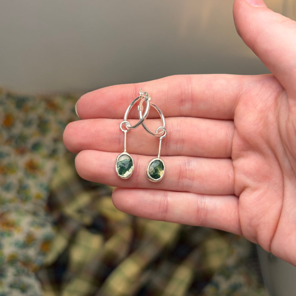Moss Agate Earrings