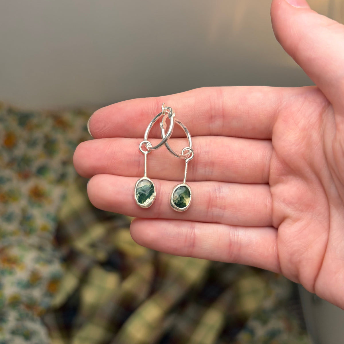 Moss Agate Earrings