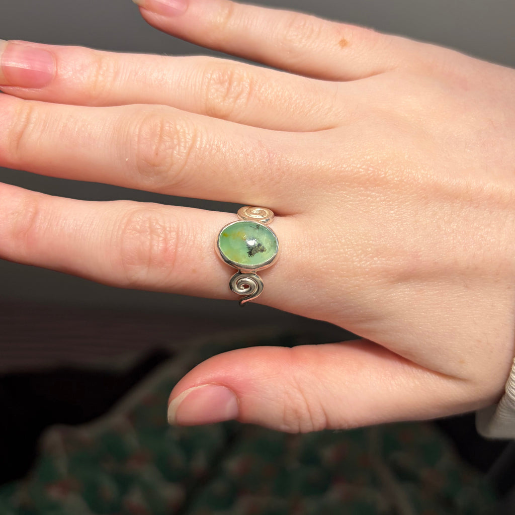 Peruvian Opal Ring | Size 8.5 / Size Q 1/2