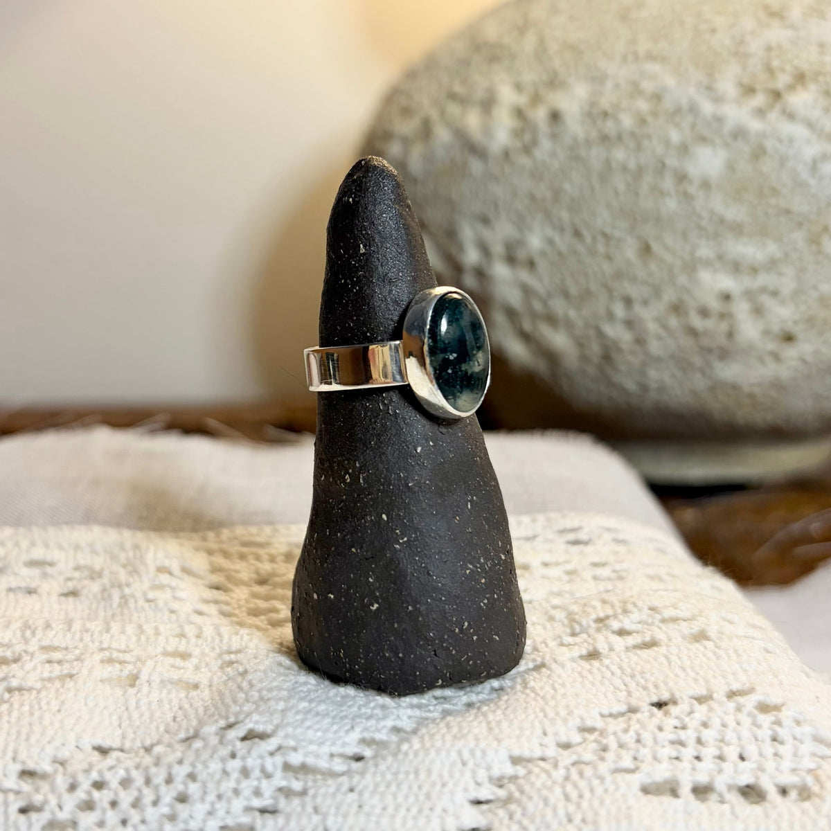 Moss Agate Ring | Size 6 / Size L 1/2