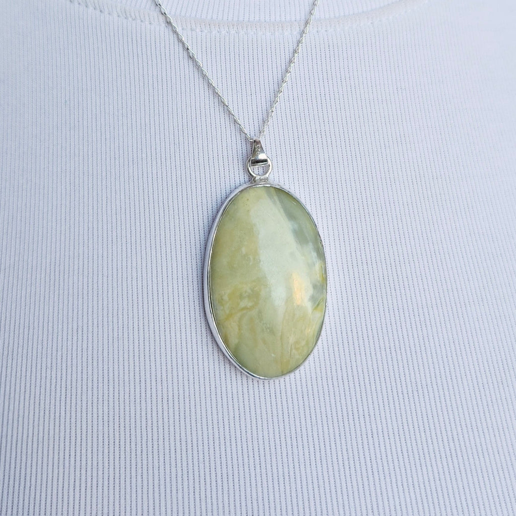 Serpentine Statement Necklace Pendant