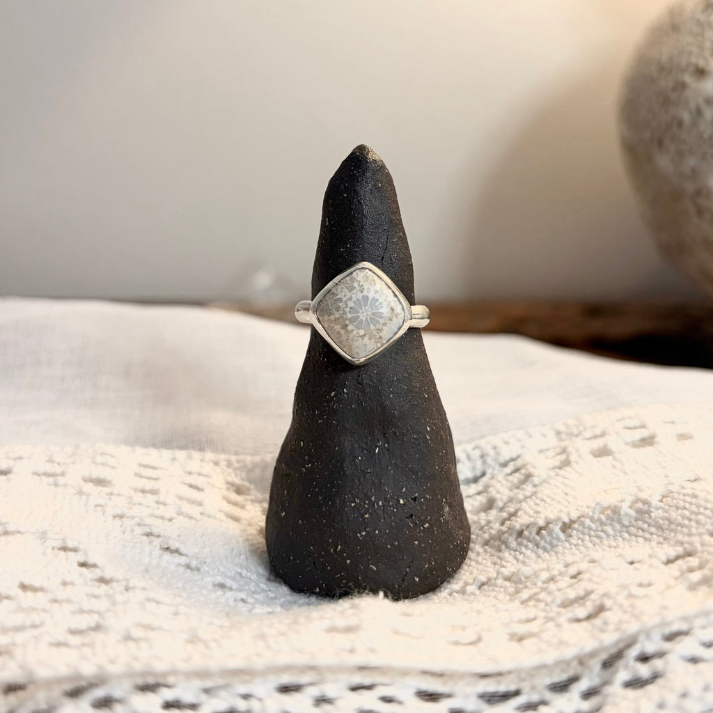 Fossil Coral Ring | Size 5.5 / Size K 1/2