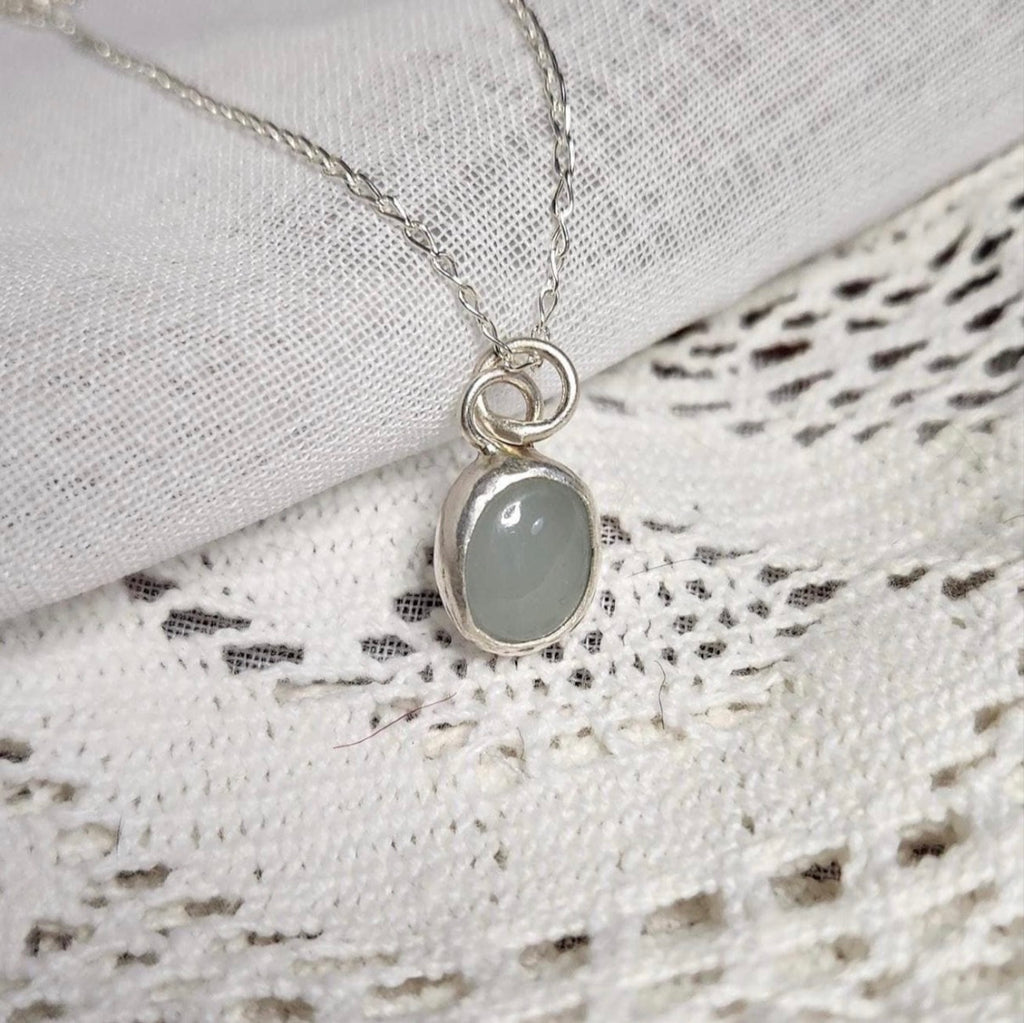Aquamarine Dainty Necklace Pendant
