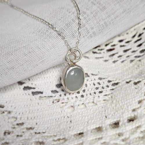 Aquamarine Dainty Necklace Pendant