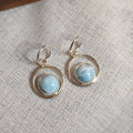 Larimar Hoop Earrings
