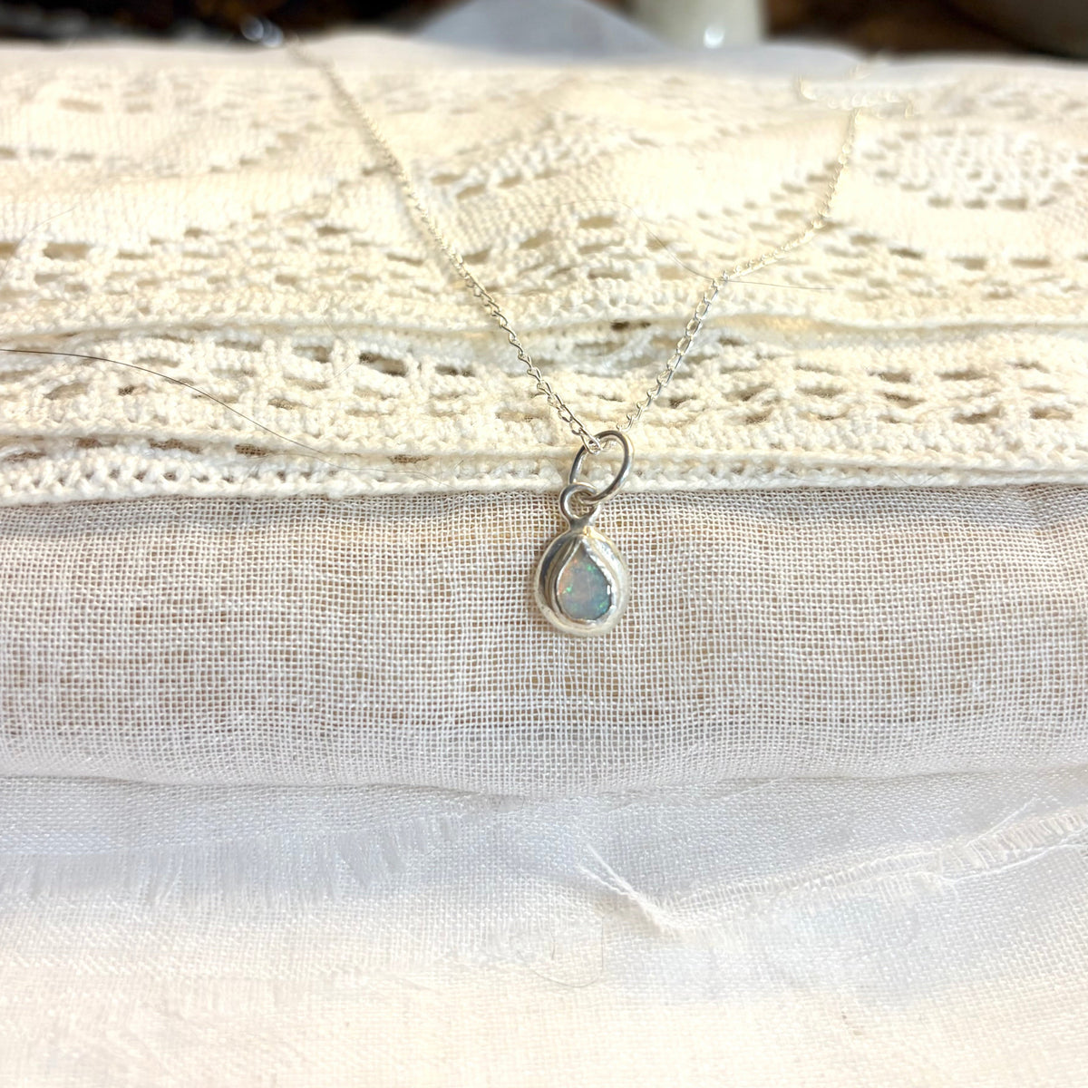 Pipe Opal Dainty Necklace Pendant