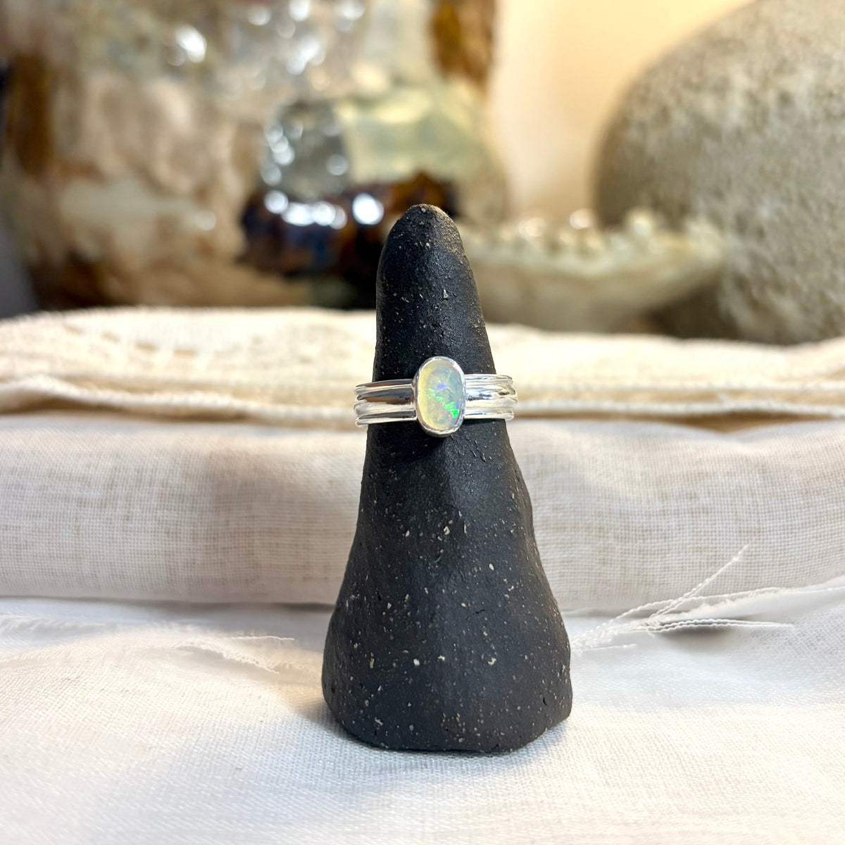 Pipe Opal Ring | Size 5.5 / Size K 1/2