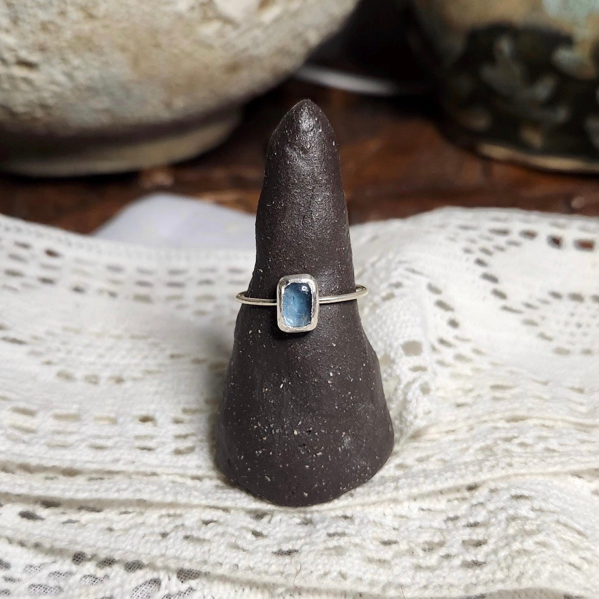 Kyanite Dainty Ring | Size 8.5 / Size Q 1/2