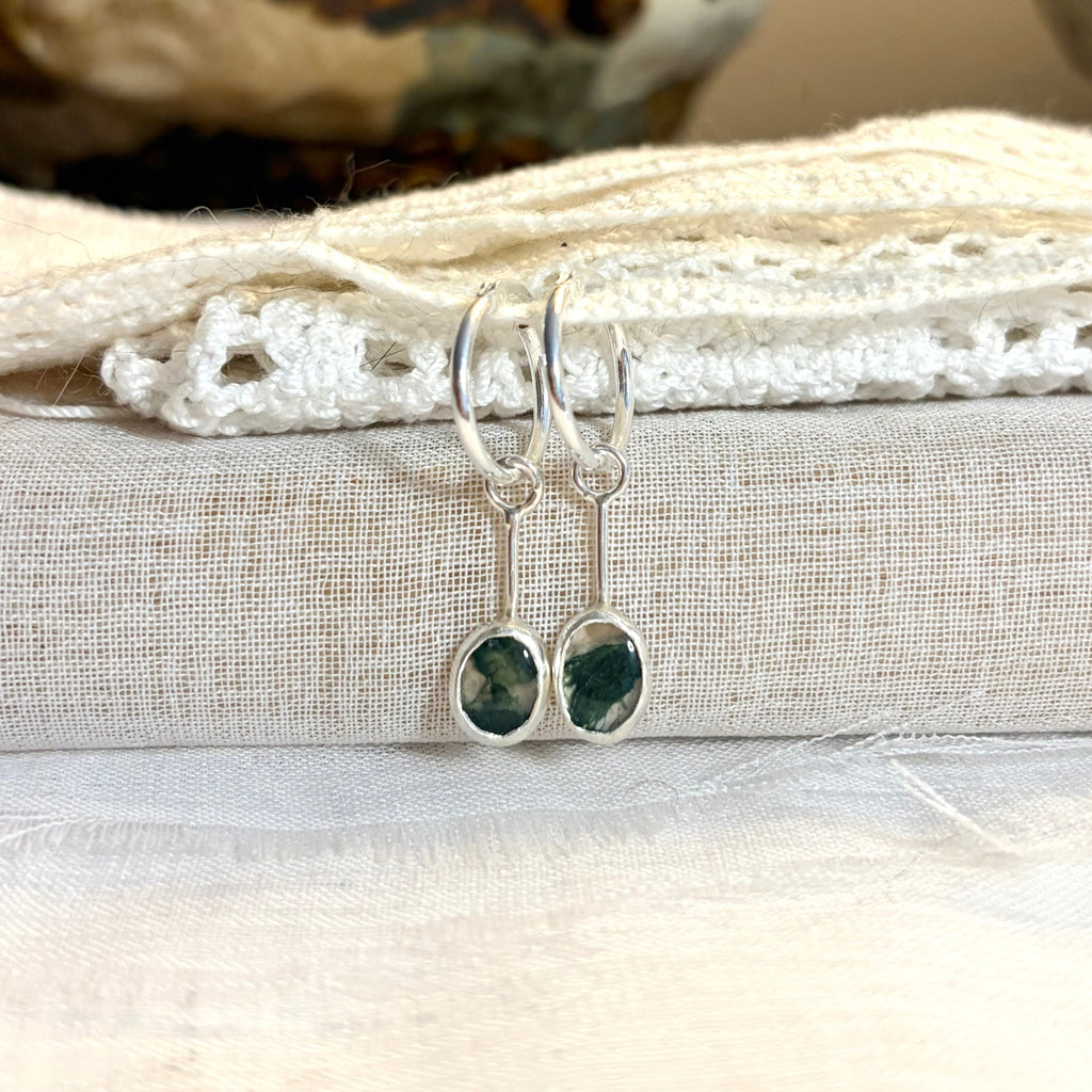 Moss Agate Earrings