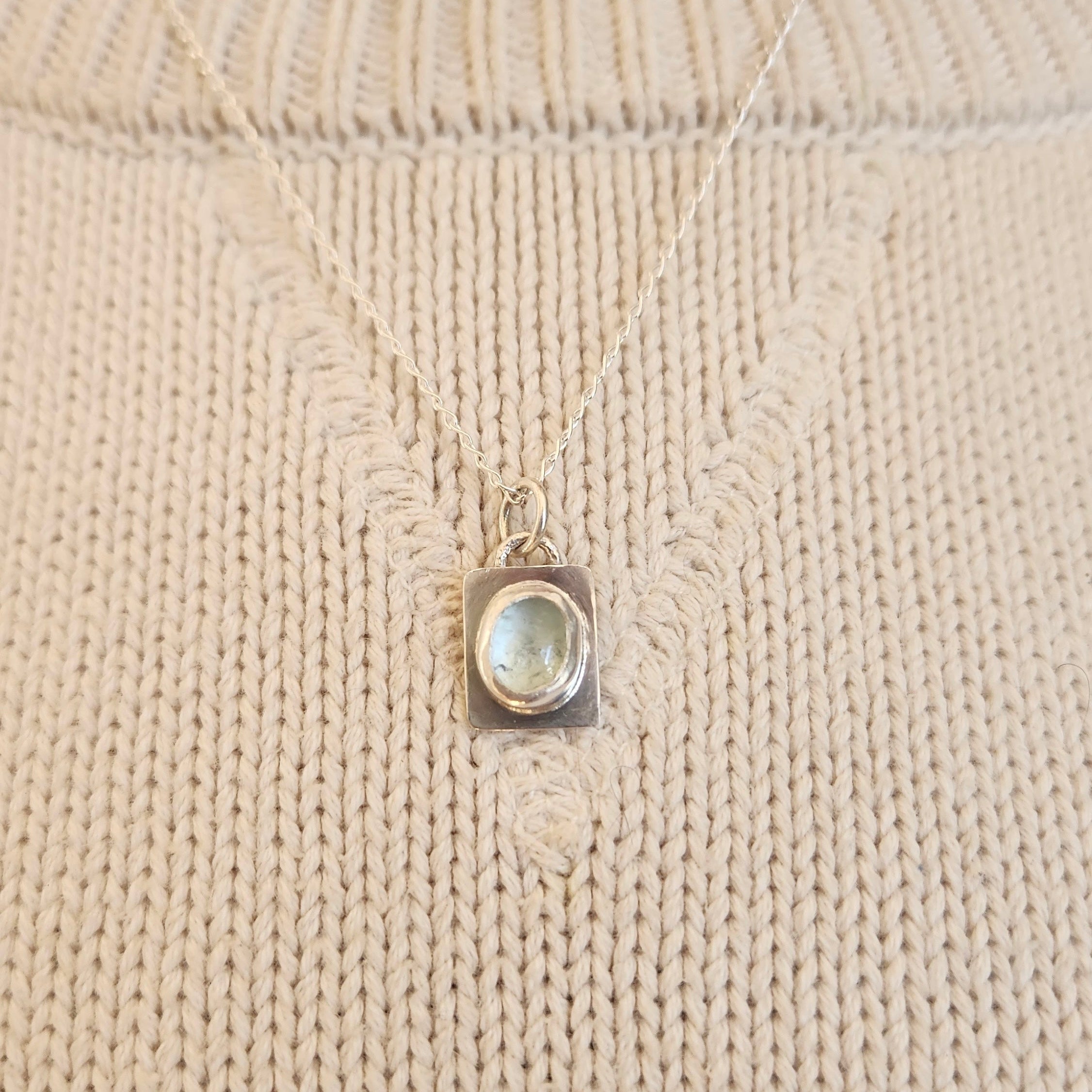 Aquamarine Dainty Necklace Pendant