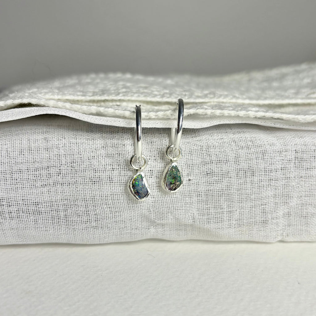 Boulder Opal Dainty Earrings