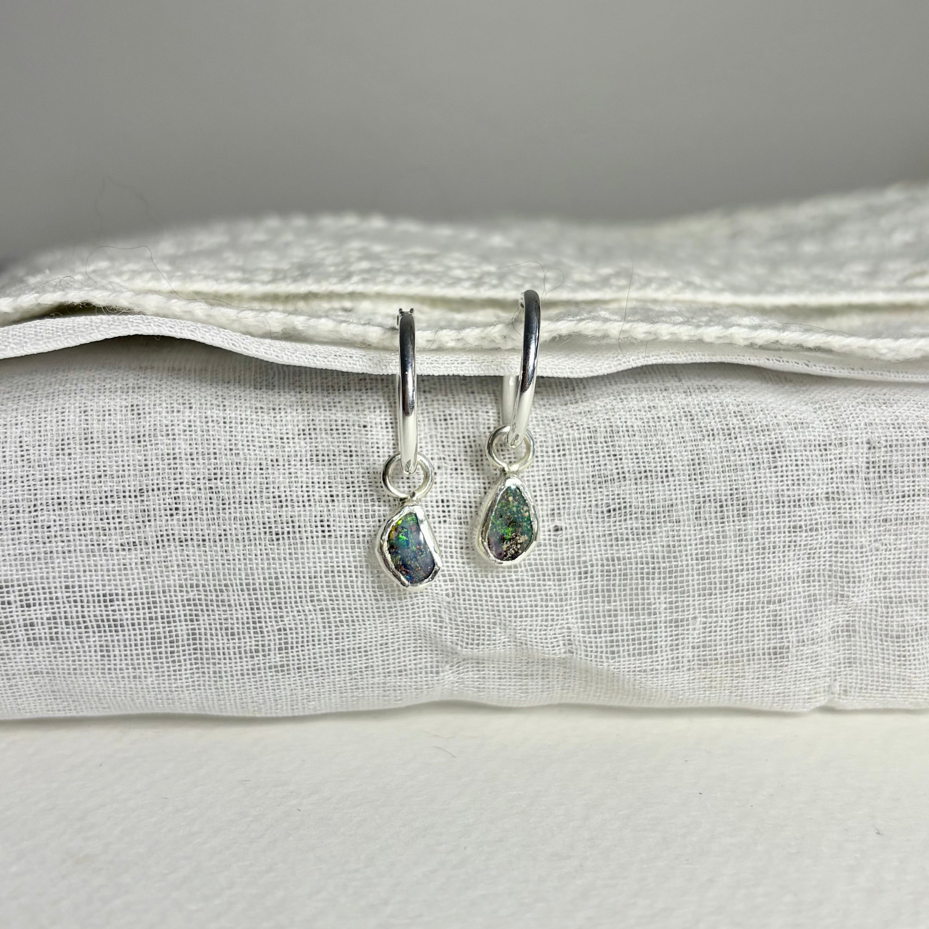 Boulder Opal Dainty Earrings