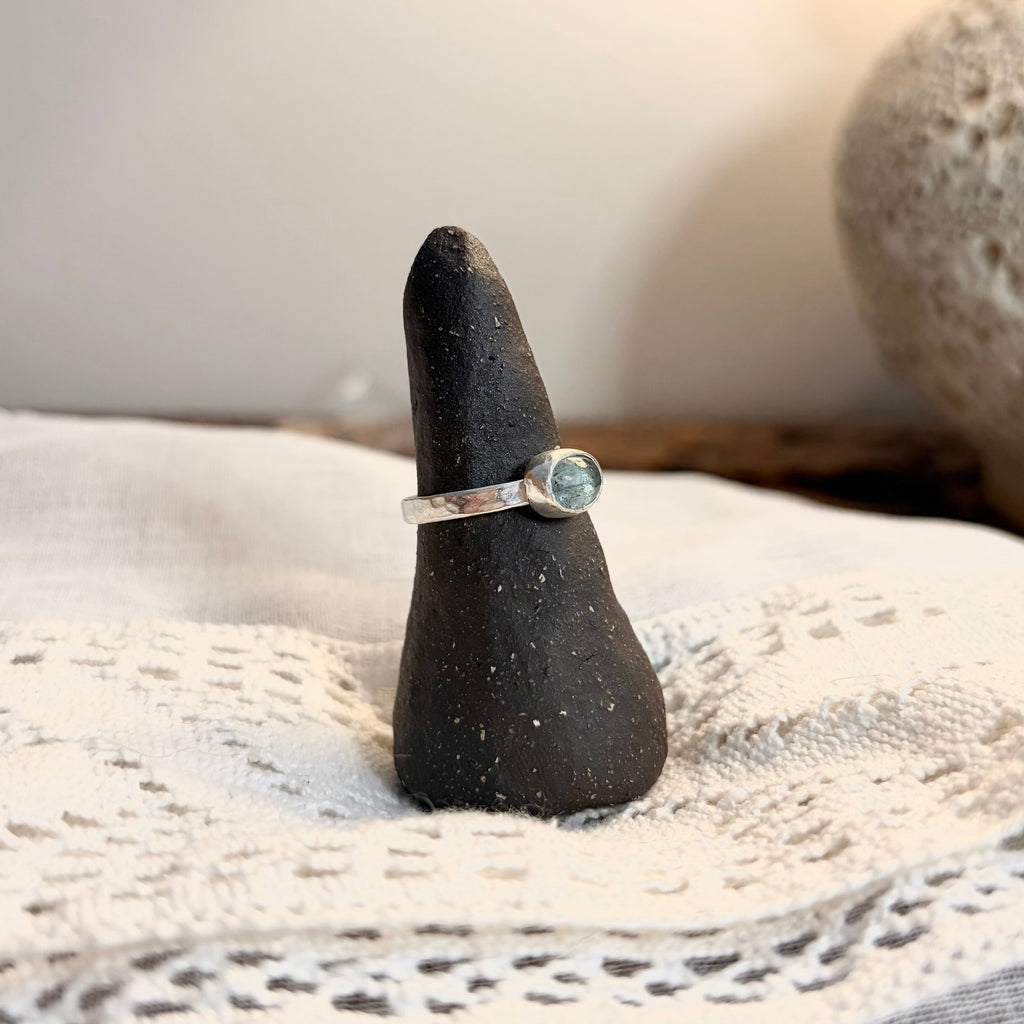 Moss Aquamarine Ring | Size 7.75 / Size P
