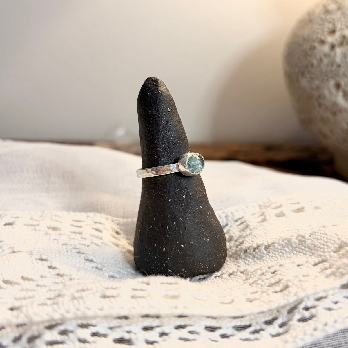 Moss Aquamarine Ring | Size 7.75 / Size P