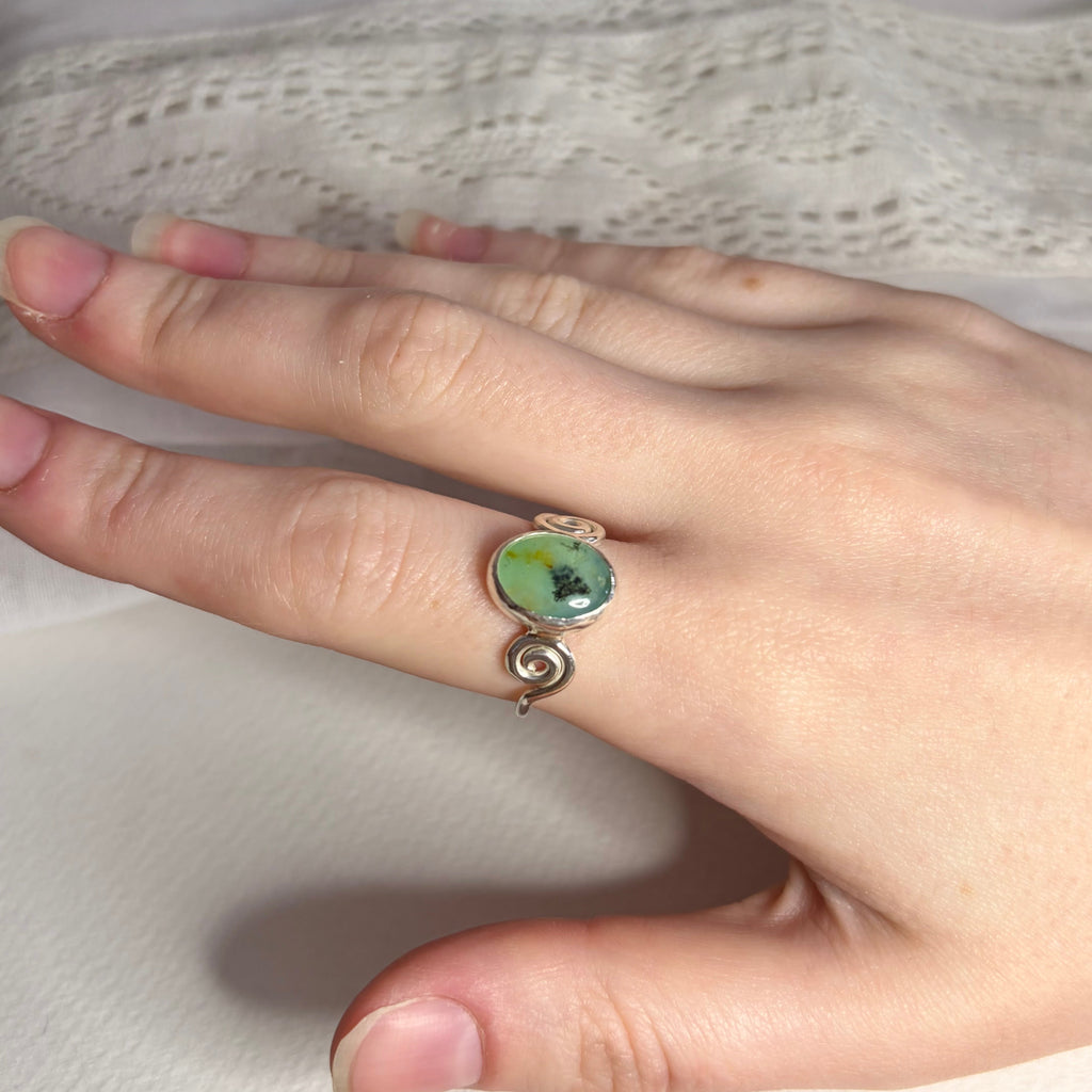 Peruvian Opal Ring | Size 8.5 / Size Q 1/2