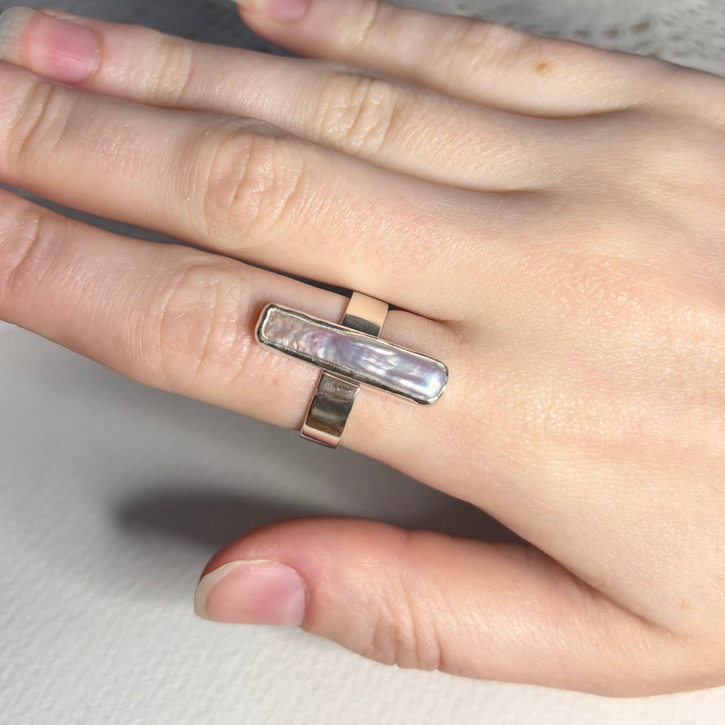 Baroque Pearl Statement Ring | Size 7.75 / Size P