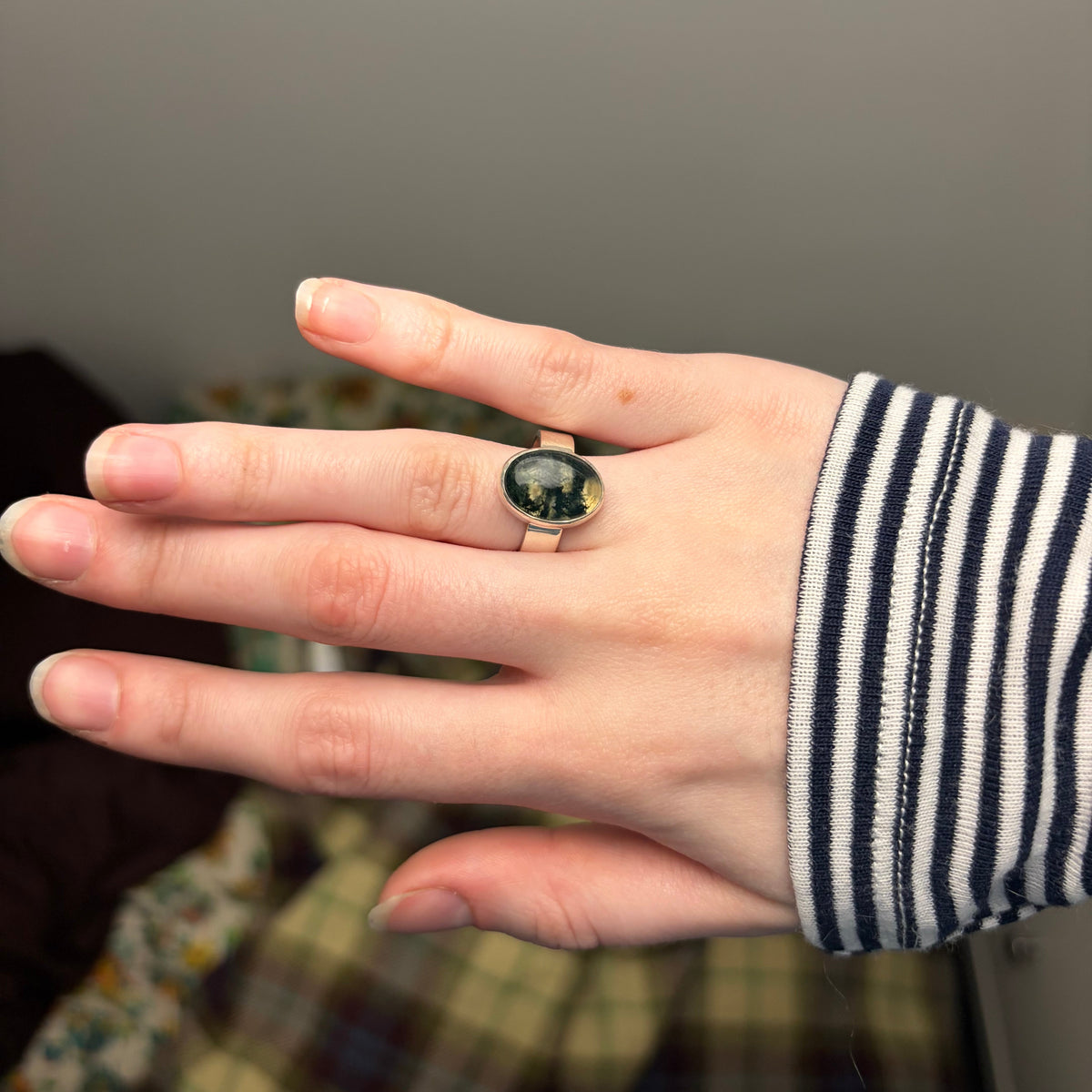 Moss Agate Ring | Size 6 / Size L 1/2