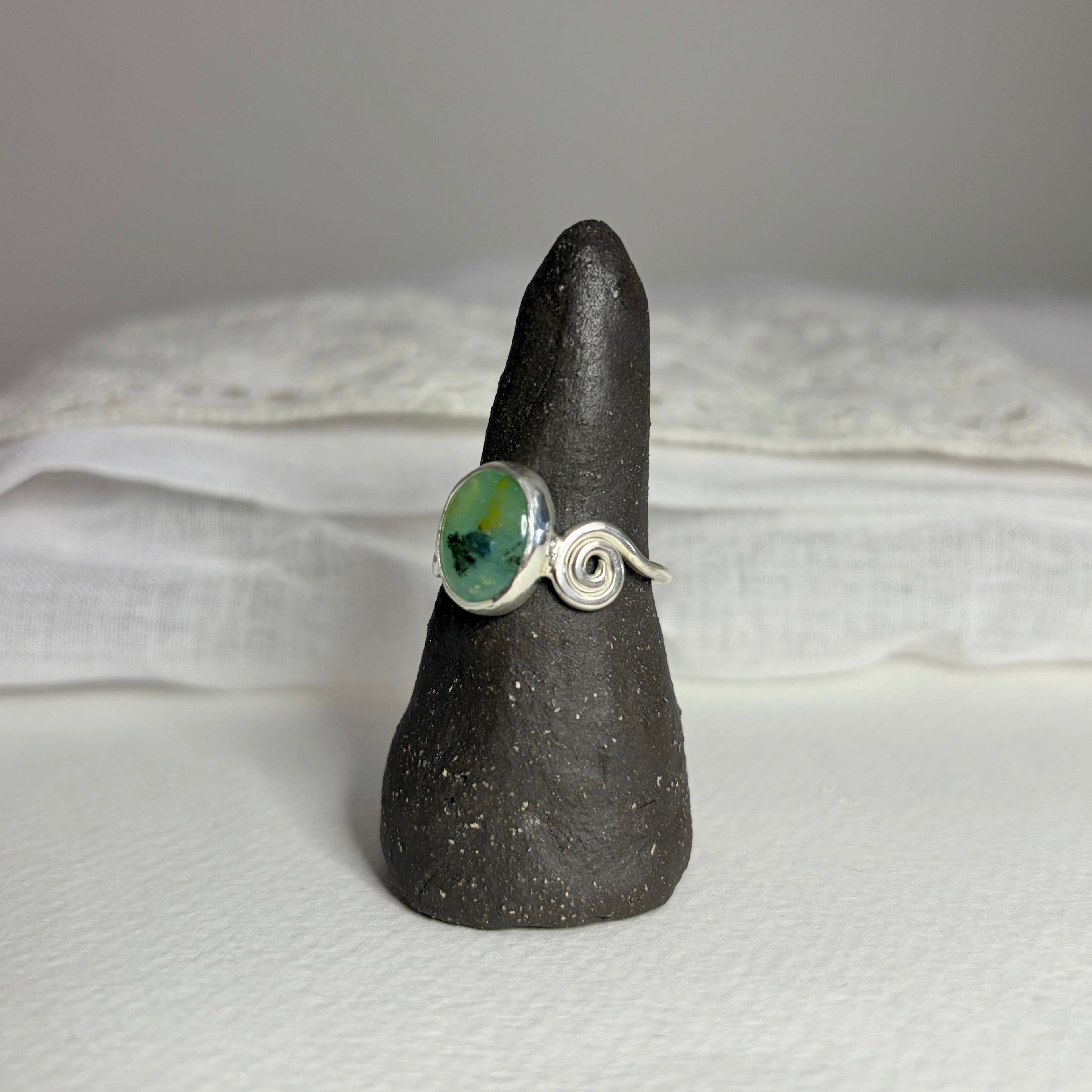 Peruvian Opal Ring | Size 8.5 / Size Q 1/2