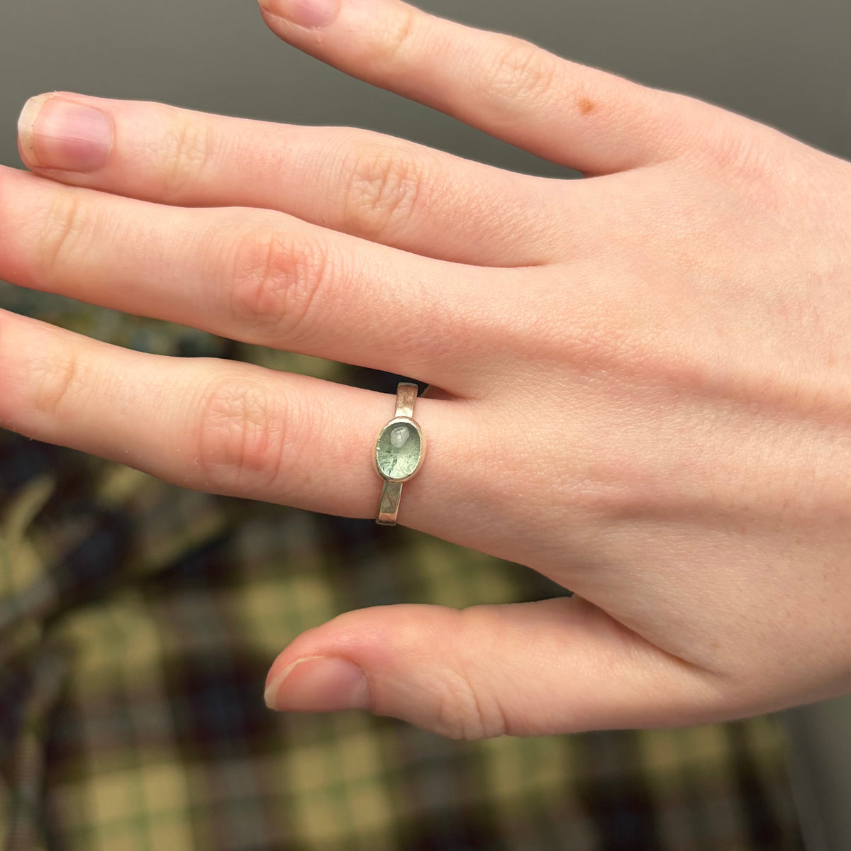 Moss Aquamarine Ring | Size 7.75 / Size P
