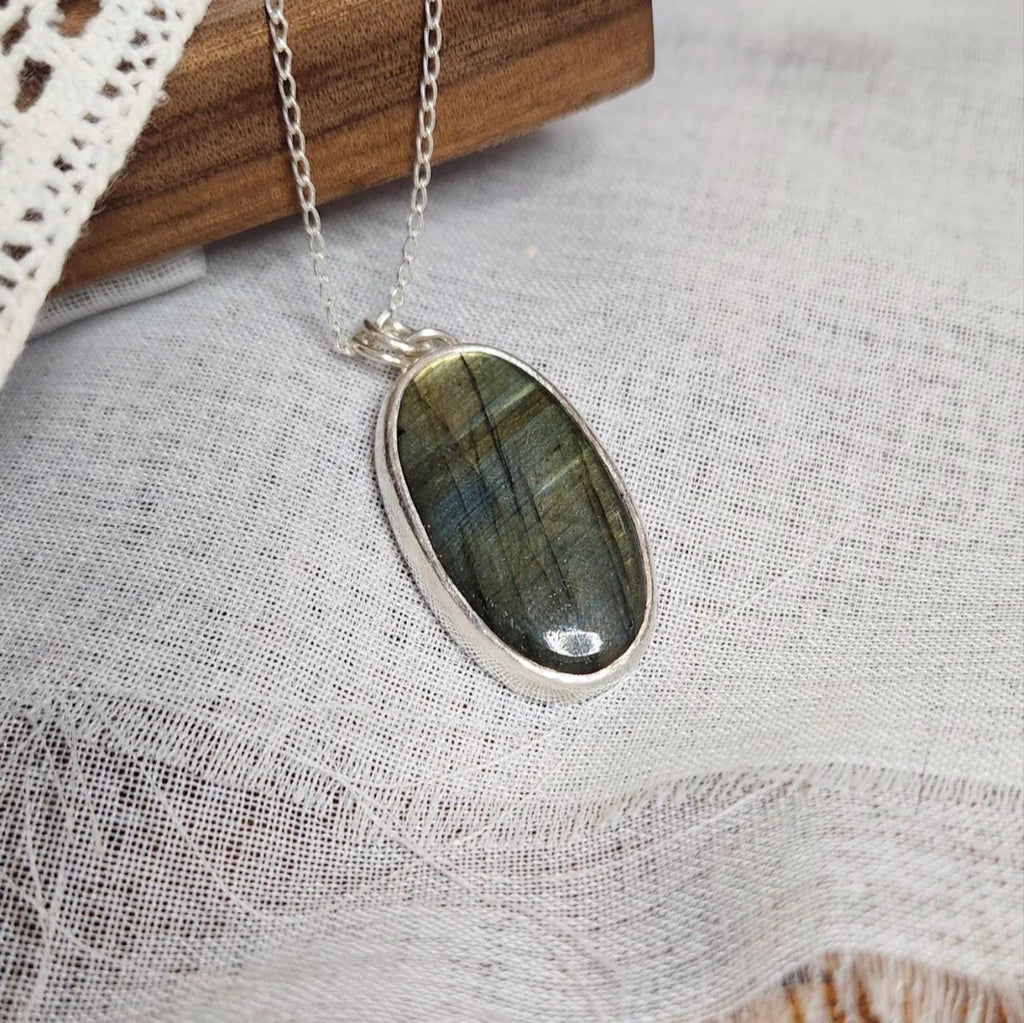 Labradorite Statement Necklace Pendant