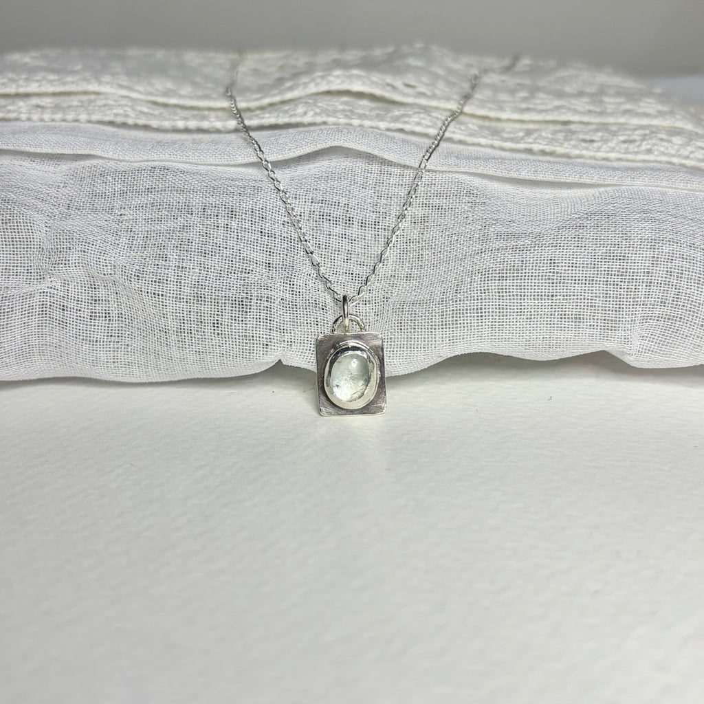 Aquamarine Dainty Necklace Pendant
