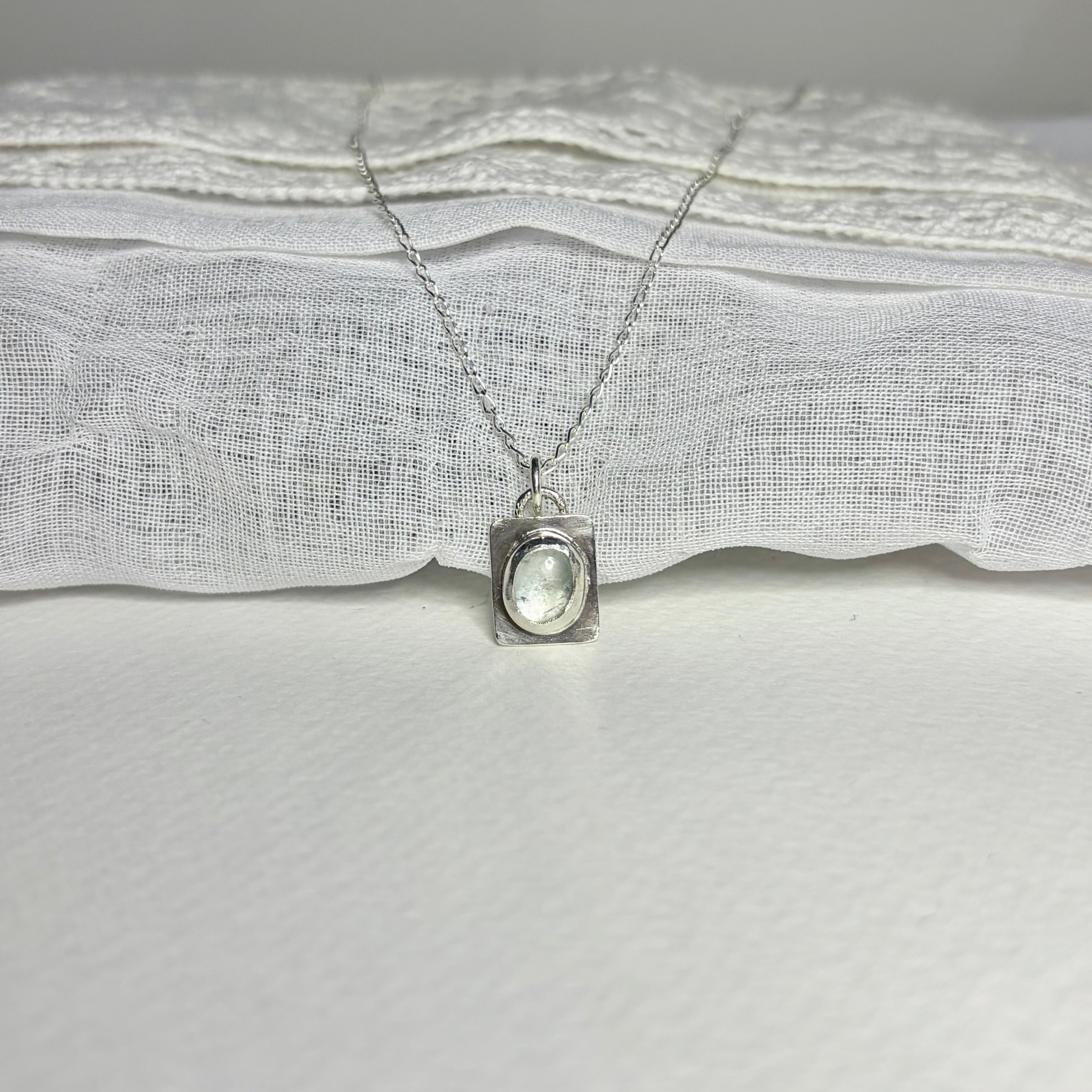 Aquamarine Dainty Necklace Pendant