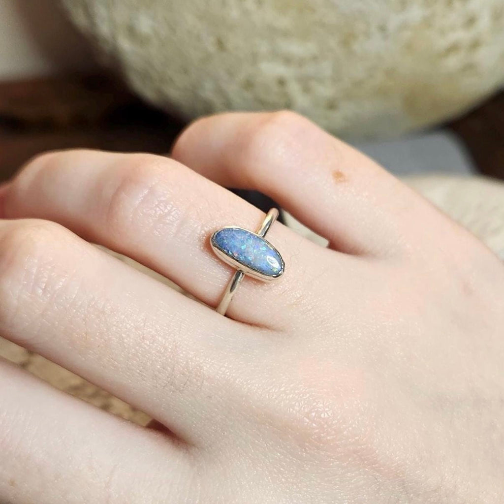 Cooper Pedy Opal Ring | Size 5 / Size J 1/2