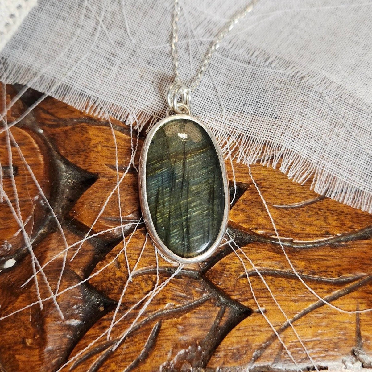 Labradorite Statement Necklace Pendant