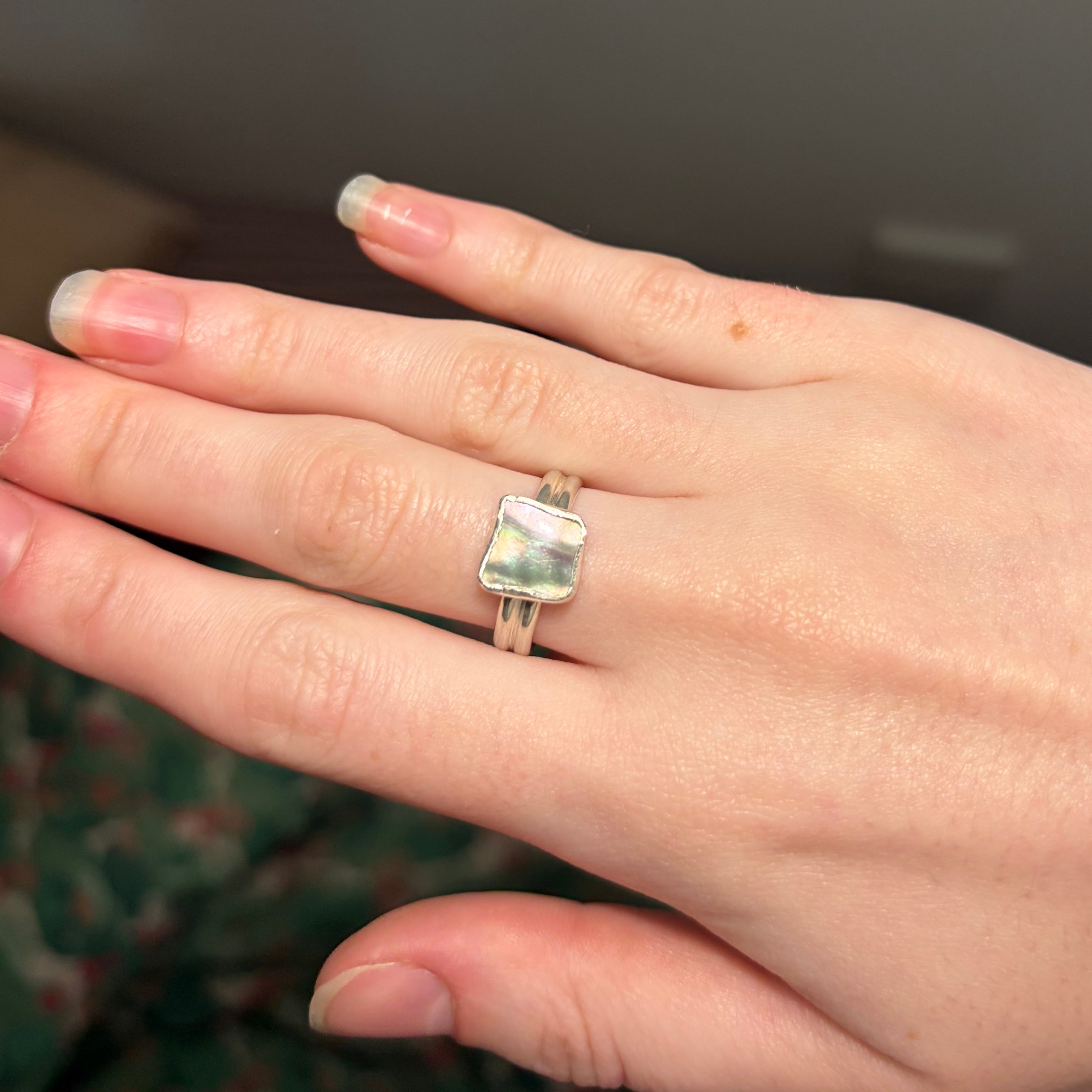 Abalone Shell Ring | Size 7 / Size N 1/2