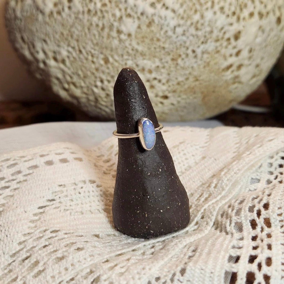 Cooper Pedy Opal Ring | Size 5 / Size J 1/2