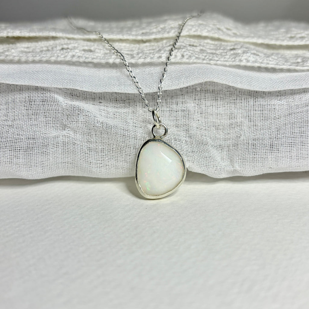 Ethiopian Opal Rose Cut Necklace Pendant