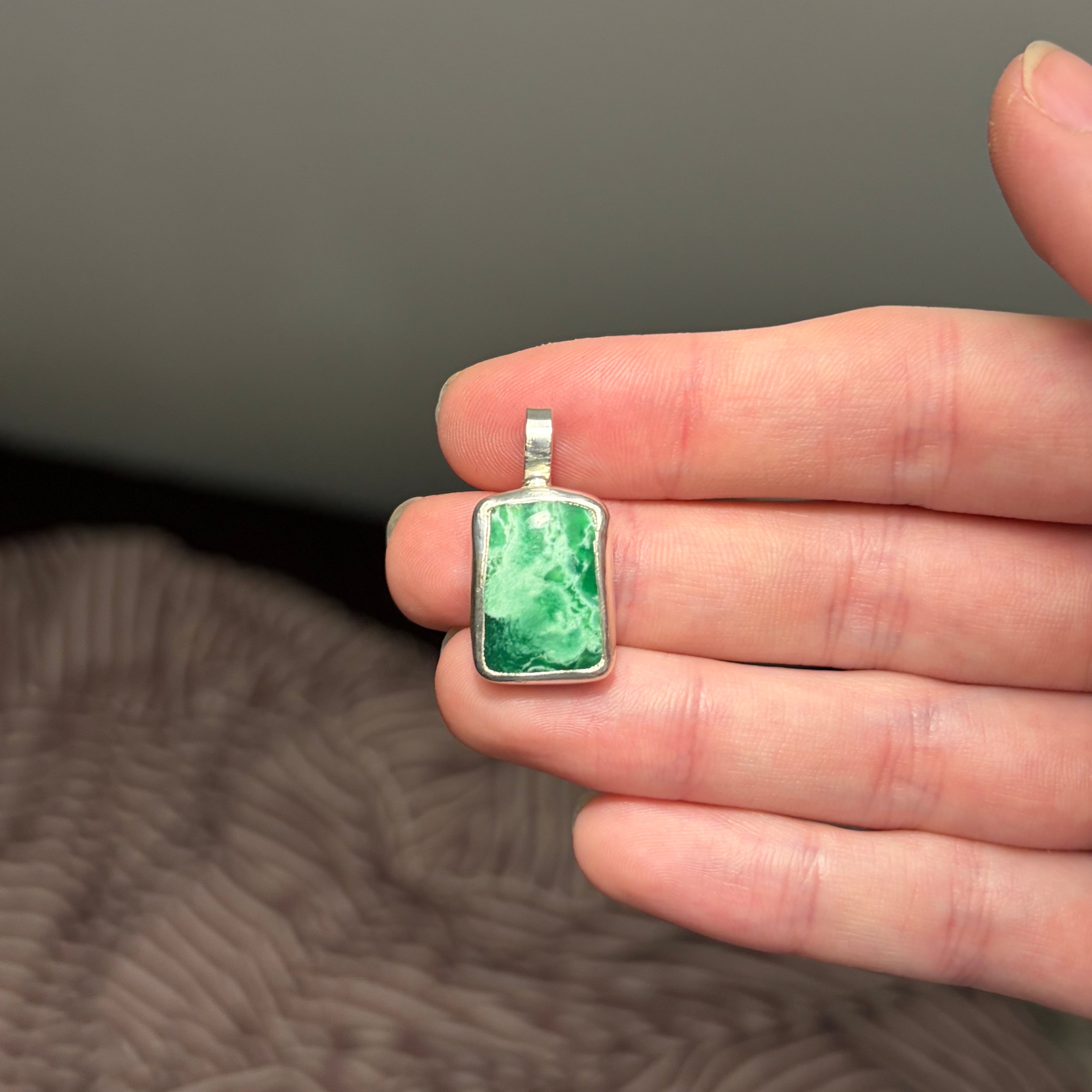 Green Variscite Necklace Pendant