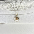 Lavender Chalcedony and Recycled Silver Necklace Pendant