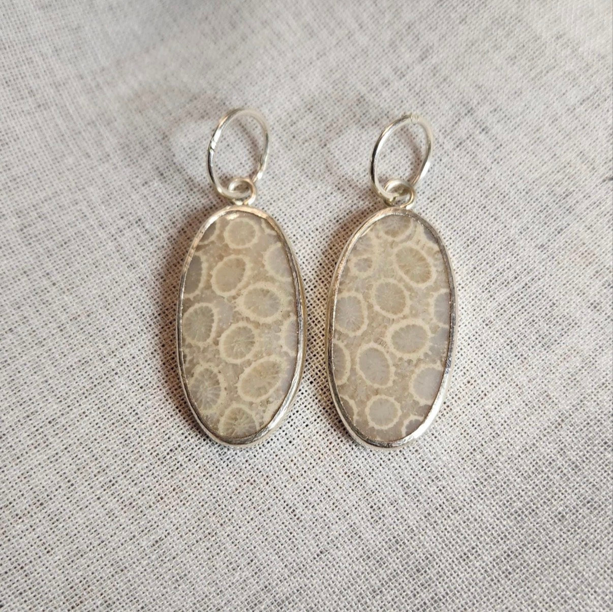 Fossil Coral Statement Earrings