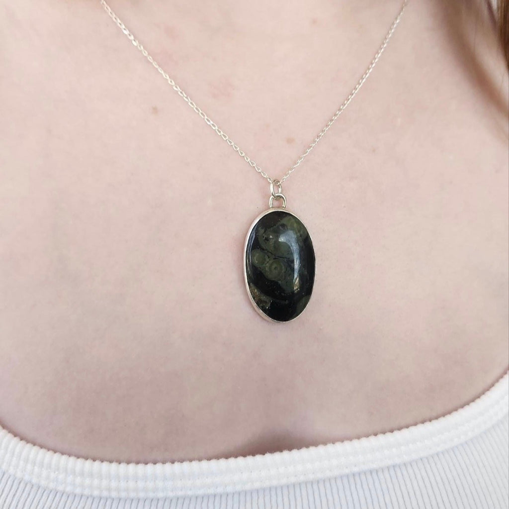 Kambaba Jasper Statement Necklace Pendant